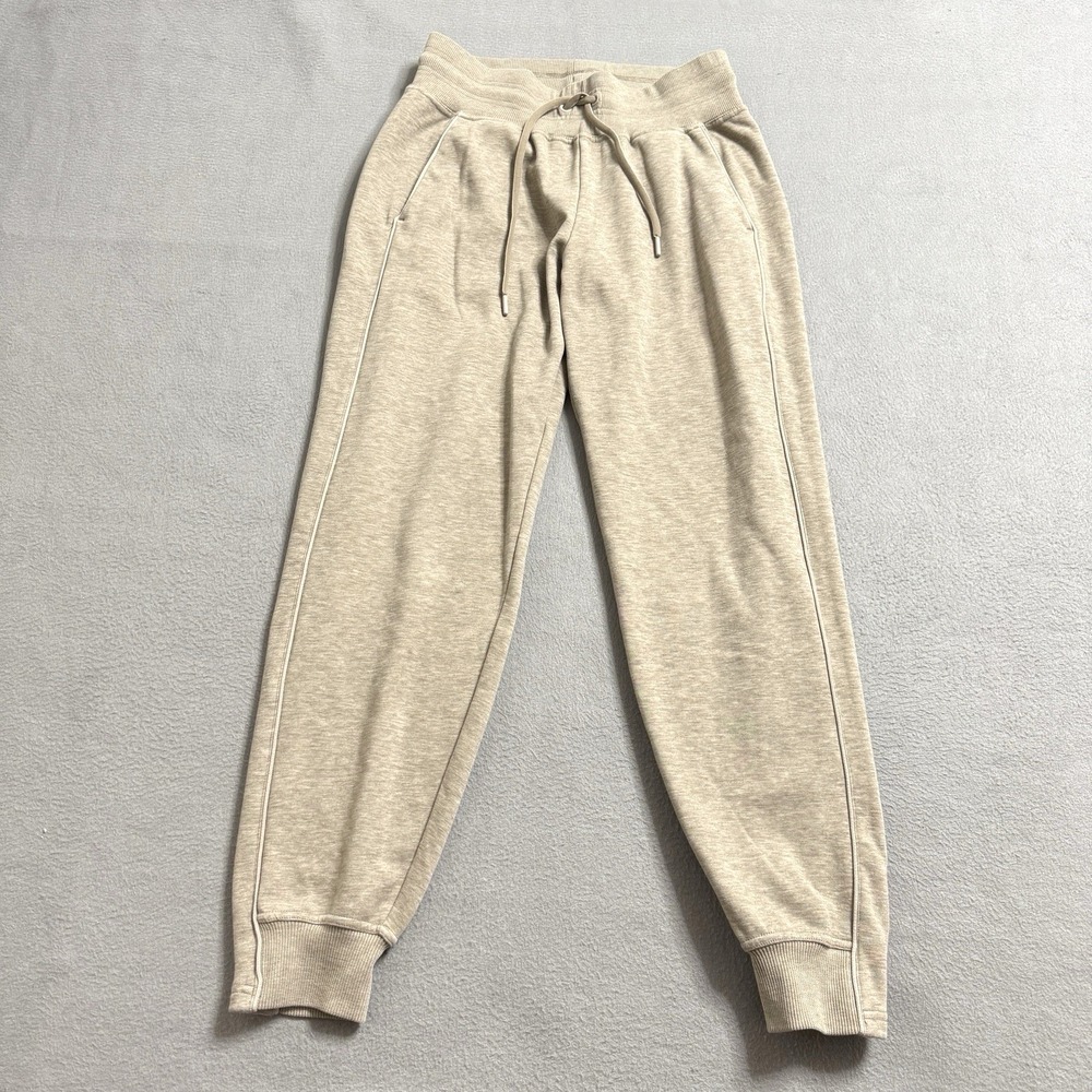 Title Nine Jogger Sweatpants Womens‎ Medium Beige Drawstring Lounge Athleisure